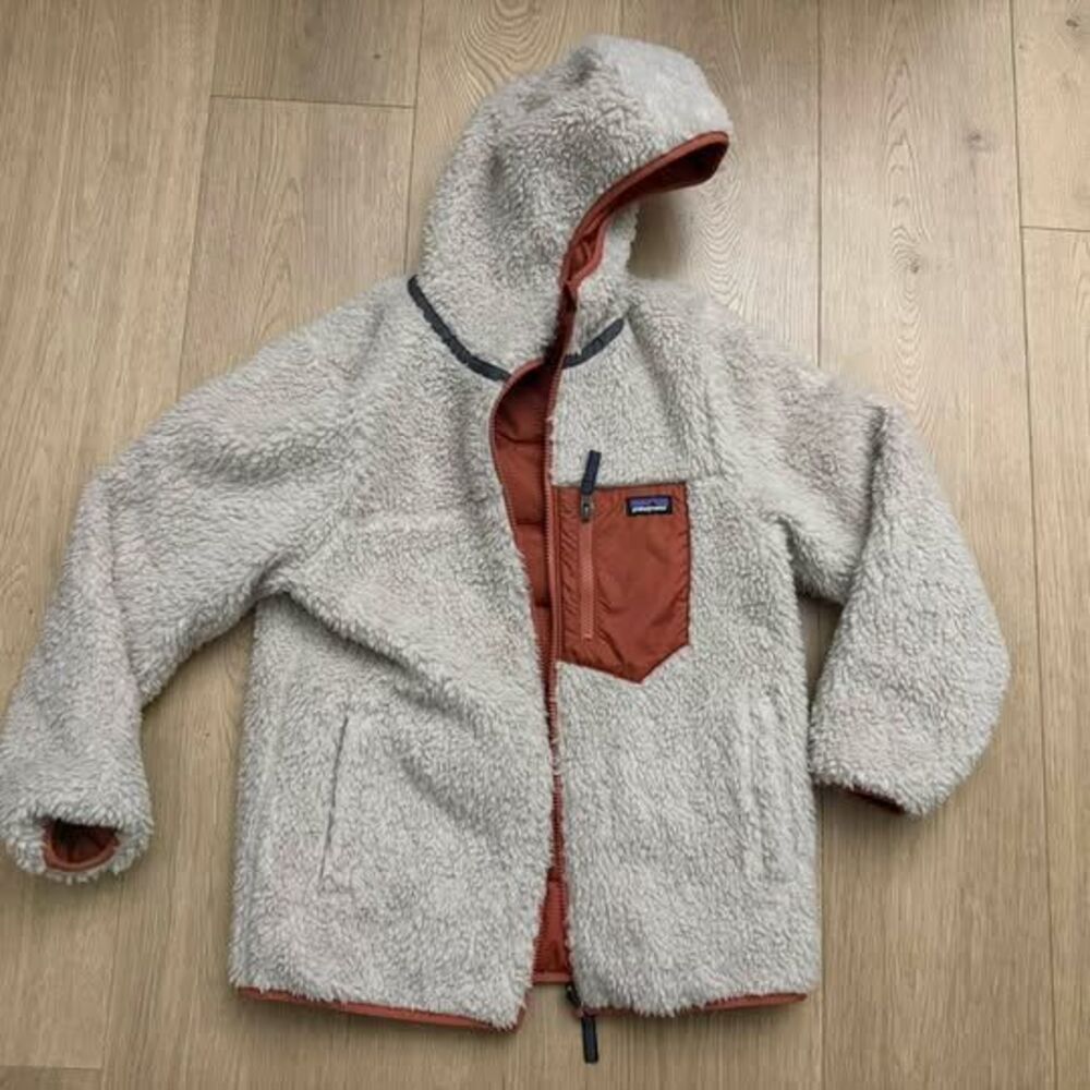 Patagonia Kids' Reversible Ready Freddy Hoody Size L 12 burl red